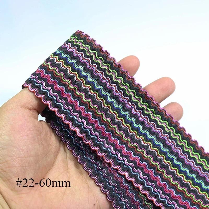 Meetee 2/3/5M Elastic Band 50mm Jacquard Stretch Webbing Ribbon for Trousers Waistband Rubber Bands Garment Sewing Accessories