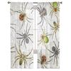 Spiders On Web Tulle Sheer Window Curtains For Living Room The Bedroom Modern Chiffon Voile Organza Curtains Decor Drapes