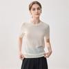 Lekasha Women's Short-Sleeve Cashmere Knit T-Shirt - Fashionable, Versatile & Regular Fit
