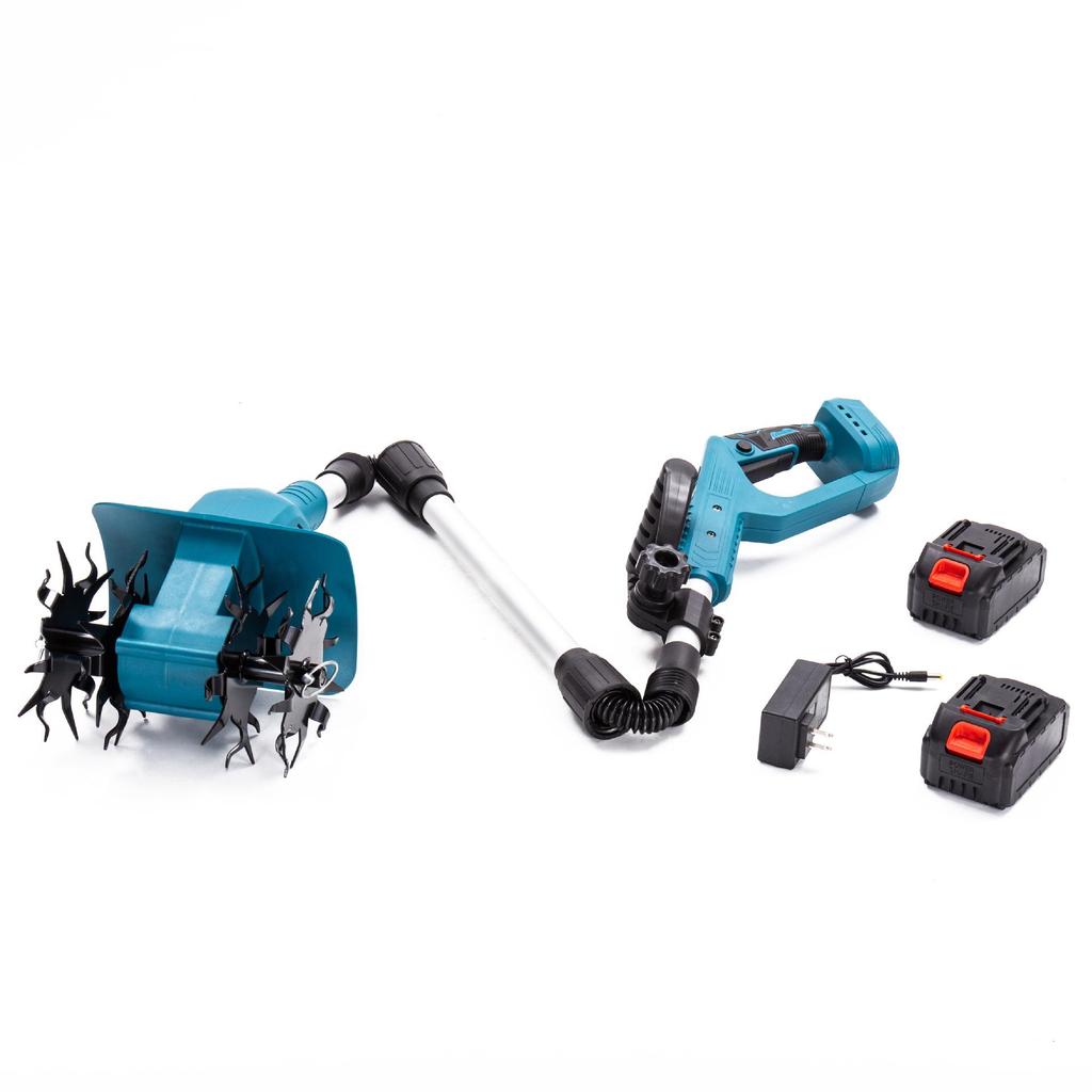 High-Power Rechargeable Mini Tiller - Electric Soil Loosener and Rotavator