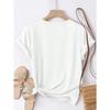 European Size European Size Women'S Short-Sleeve Round-Neck T-Shirt with Butterfly Pattern Print, Machine Washable for Spring, Summer