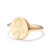 European Polished Stainless Steel Sunflower Unisex Ring
