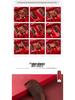 Red Bridal Comb & Mirror Set: Elegant Wedding Accessories for Women