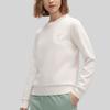 FILA Solid Color Crew Neck Pullover Warm Sweatshirt Women sweatshirt Ice-Cream-White F11W414215F-IV