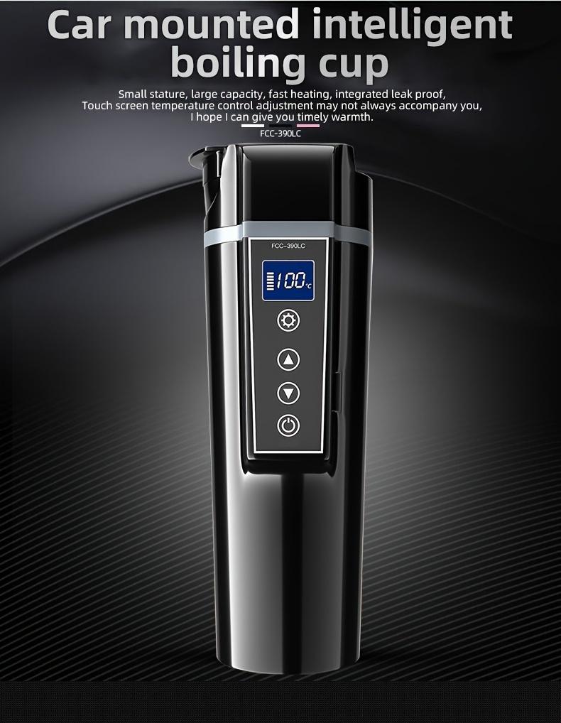 12V/24V Beheizbarer Smart-Becher für das Auto Mit Temperaturregelung Edelstahl Elektrischer Wasserbecher Wasserkocher Kaffee Milch Erwärmt Fahrzeugzubehör