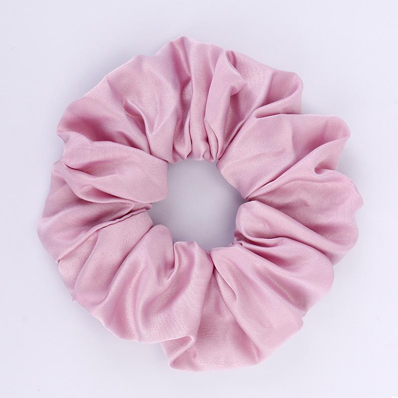 Einfarbiges Haargummi-Set für Damen, Satin, matt, Satin, Farbe, Tanga, Blumen-Haarschmuck, Stall, Nachtmarkt