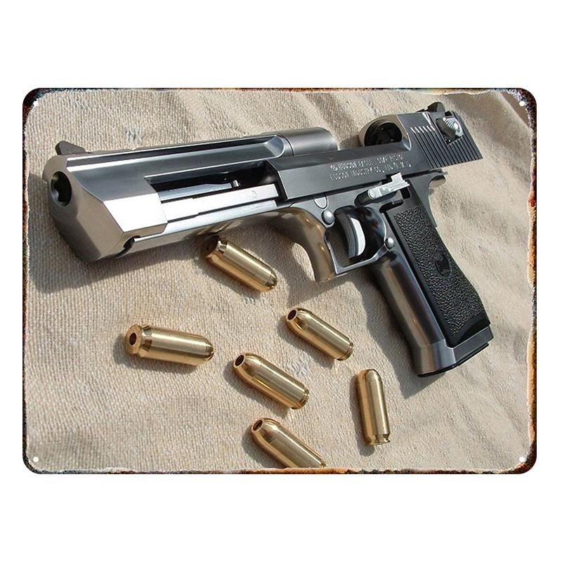 HD NUOVO Pistola Pittura su Latta Segno in Metallo Poster Vintage Casa Soggiorno Bar Club Festa Man Cave Arte Pittura Decorativa da Parete