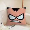 Cartoon TTeen Titans Face cushion cover Pillow Case Plush Fabric Soft Double Sided Print Sofa Cushion Cover Throw Pillow Covers