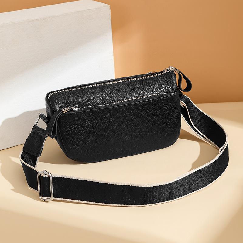 Head layer cowhide genuine leather senior sense of fashion versatile multi-compartment large capacity chic multi-purpose ladies wallet shoulder bag