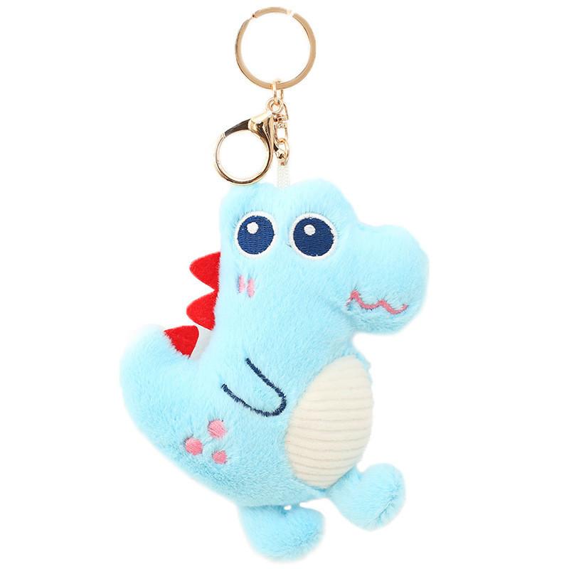Adorable Cartoon Dinosaur Plush Keychain Soft Snow Mink Stuffed Pp Cotton Toy