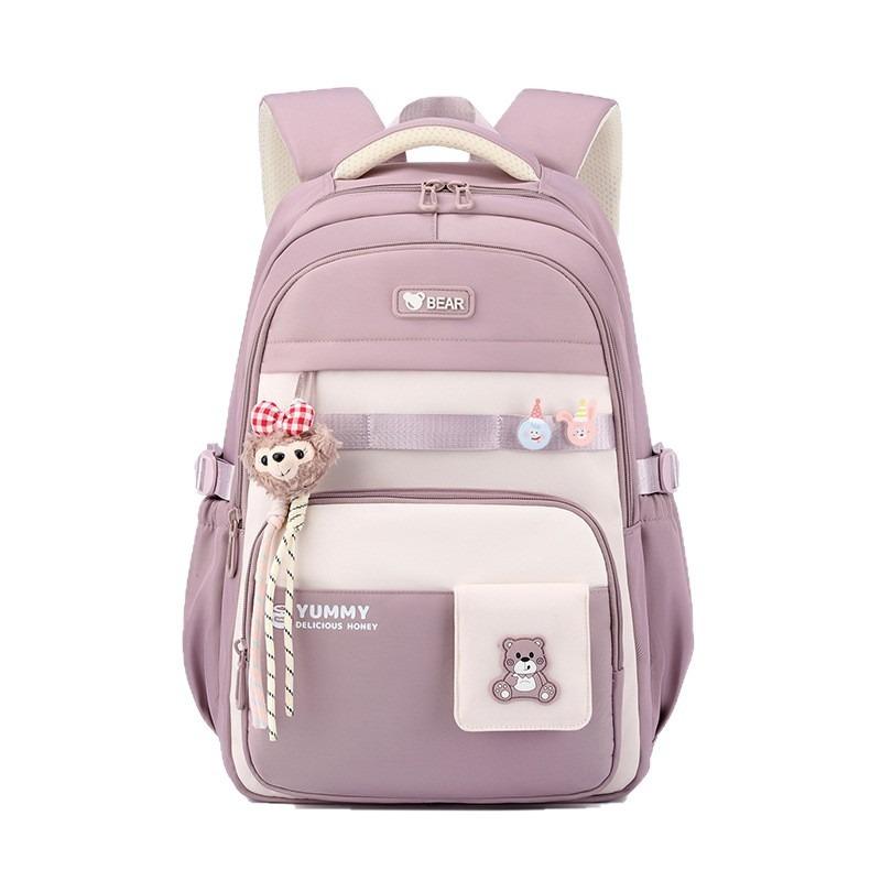 New Junior High School Girl’s Backpacks Simple High Value Large Capacity Book Bag Versatile College Style Lightweight School Bags for Teenager Student