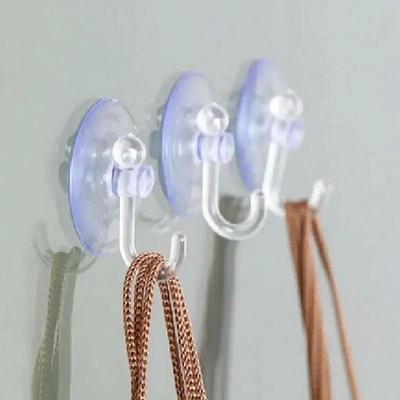 Neue 5 Stück Prägnantes Design Transparente Wandhaken Geeignet Badezimmer Handtuchhalter Haken Super Starker Saugknopf Fensterhaken