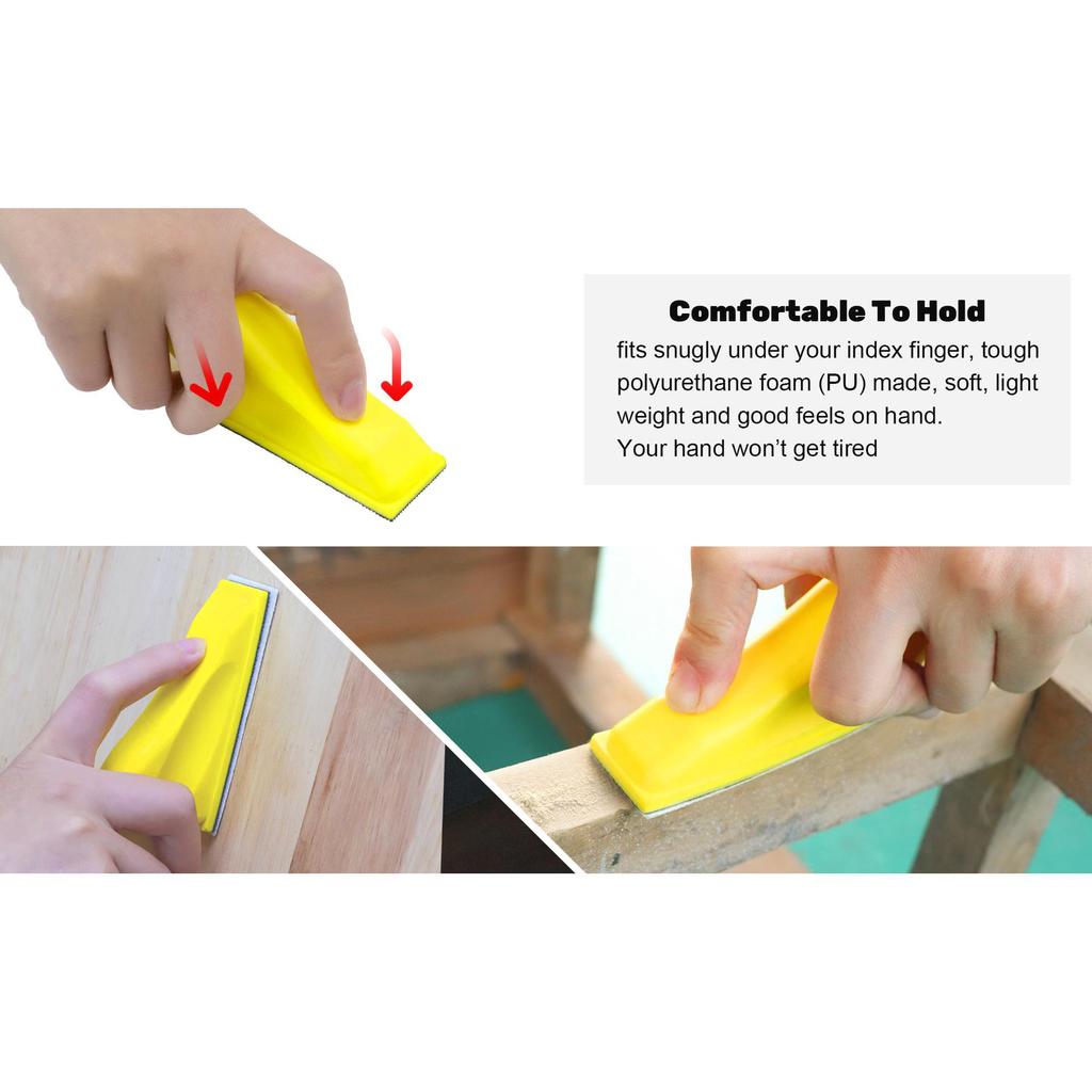 Micro instrumente de șlefuit Slefuitor de detalii 3,5” X 1” pentru proiecte mici Kit de șlefuit mini cu mâner+ șmirghel 40-600 granulație pentru artizanat Finisarea lemnului strâns