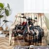 Off-road Motorcycles Theme Printed Blanket - Perfect for Couch, Bed, Travel & Outdoor Use | Machine Washable, Cozy & Durable.