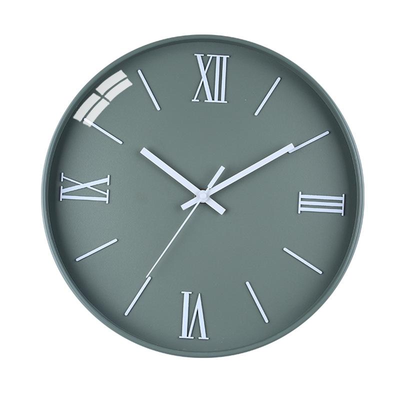

12-дюймовые простые электронные статические часы для гостиной, домашние модные универсальные настенные часы, точные и пунктуальные кварцевые часы с плавной секундной стрелкой V brown-gray