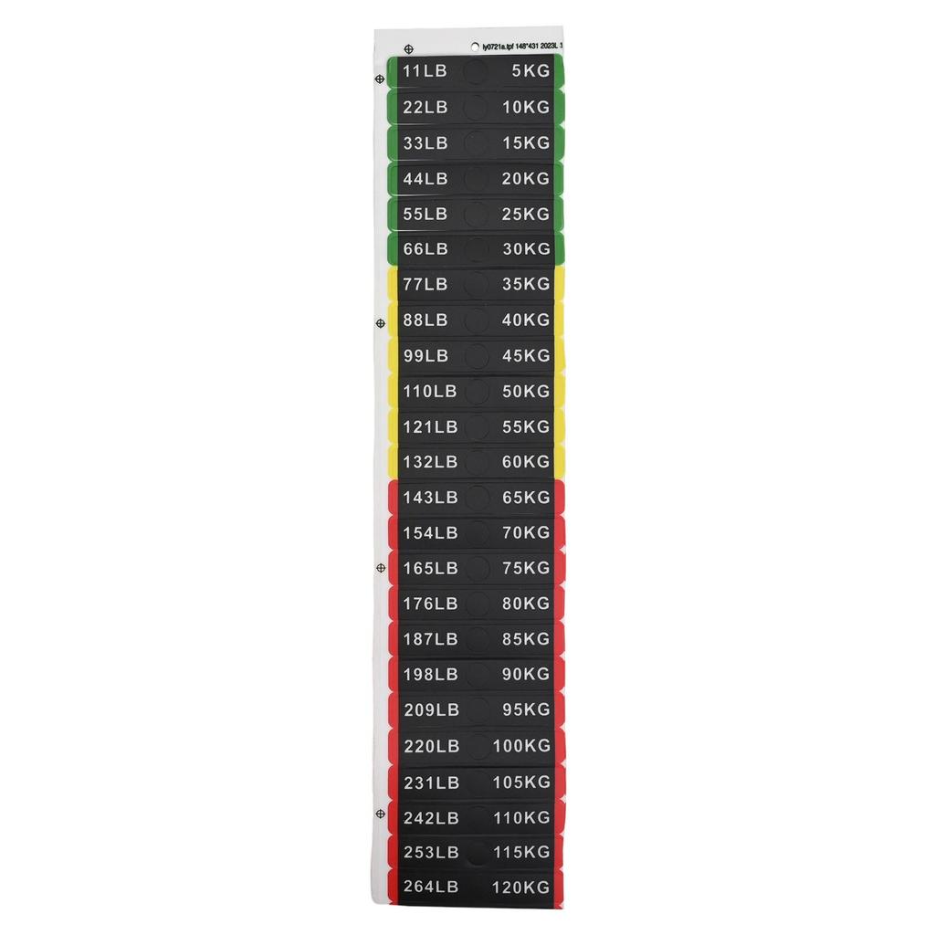 Gym Number Stickers for Weights Traceless Removal No Damage to Equipment