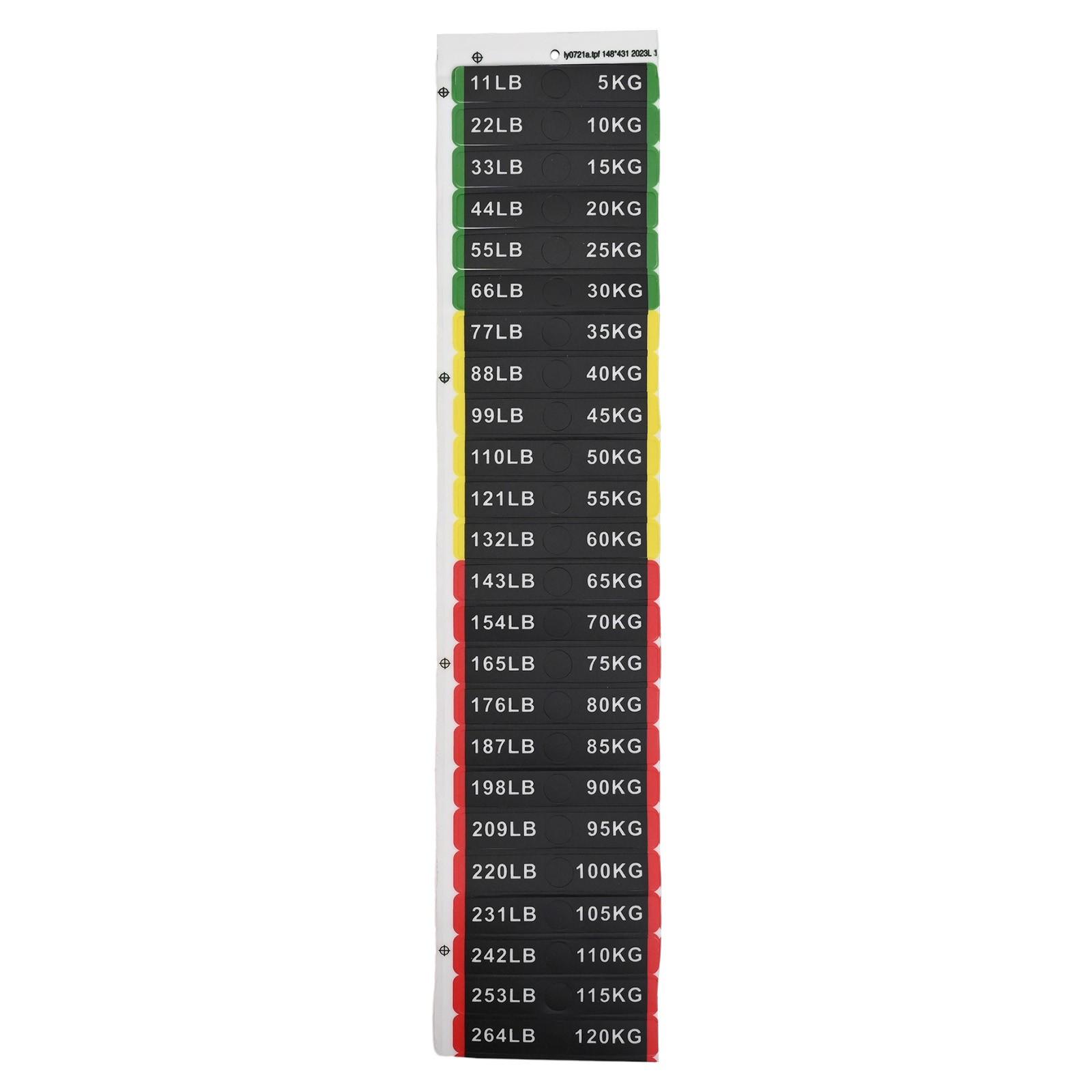 

Gym Number Stickers for Weights Traceless Removal No Damage to Equipment 5-120kg(1cm hole)