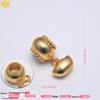 Fu Character Gold Ingot Beads: 24k Gold Plated Copper, Hole-Drilled for DIY Handmade Braided Rope Jewelry