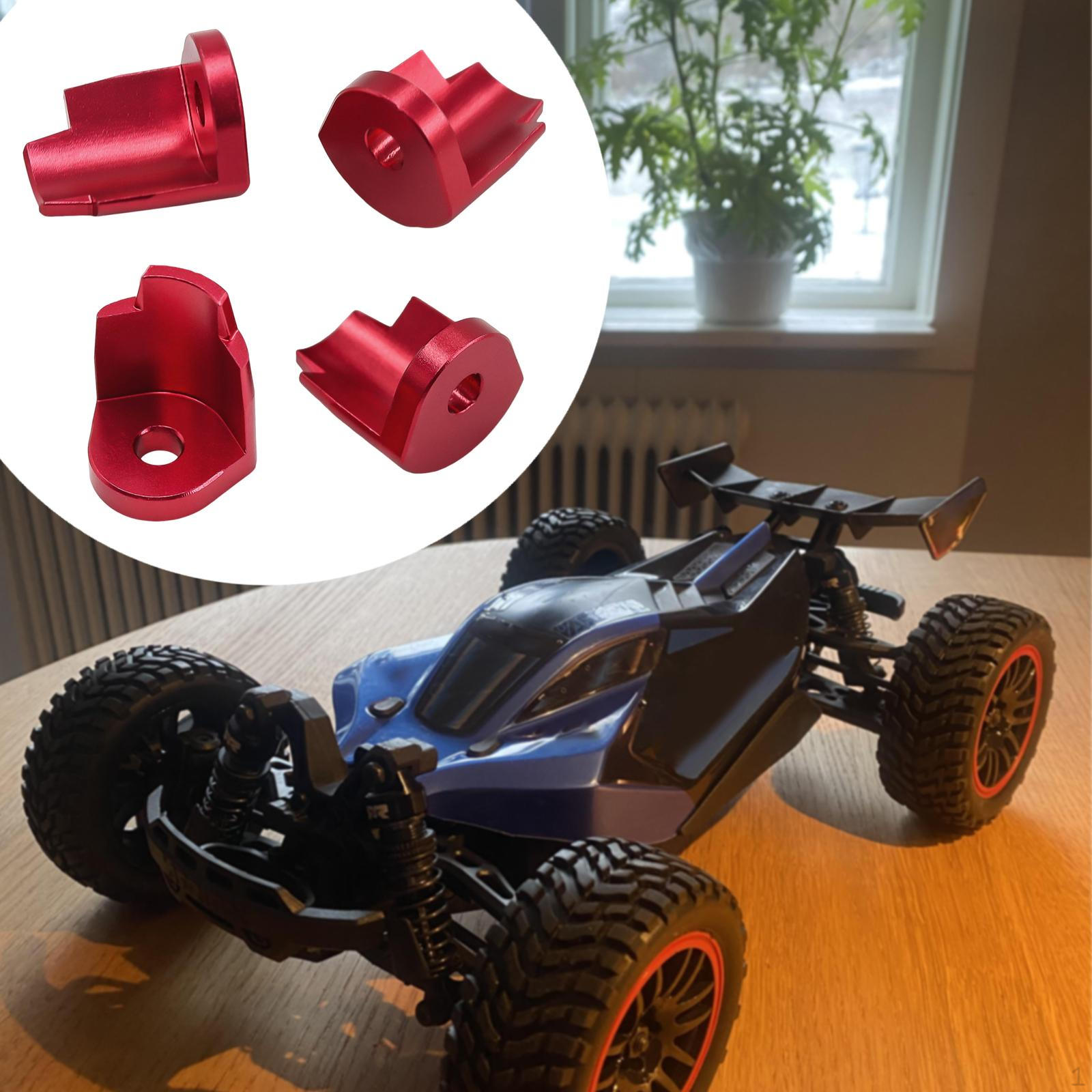 

4 Pack Shock Absorber Cover Parts for 1/14 1/18 RC Car червоний