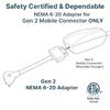 Upgraded NEMA 14-50 Adapter For Gen 2 Electric Car Charging Adapter Heat Resistant Charging Connectors Replacement