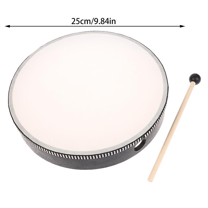 1Pc 4/6/7/8/9/10 Inch Wooden Frame Drums Hand Drum With Drum Stick Set Percussion Instrument For Kids Infant Enlightenment Tools