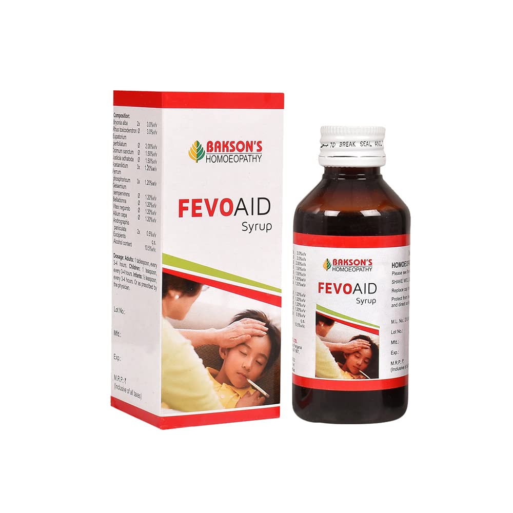 

Dr Bakshis Baksons Homoeopathy Fevo Aid Syrup Immune Daily Support Liquid For Seasonal Comfort 115 ml X Pack Of 2