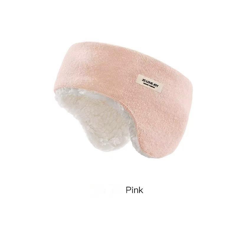 Winter Warm Earmuffs Windproof Thickened Fleece Ear Protection Knitted Cycling Earflaps Anti-cold Thermal Running Headband