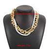 Imitation Pearl Pearl Chain Twine Necklace Neckchain Exaggerated Necklace  Wedding
