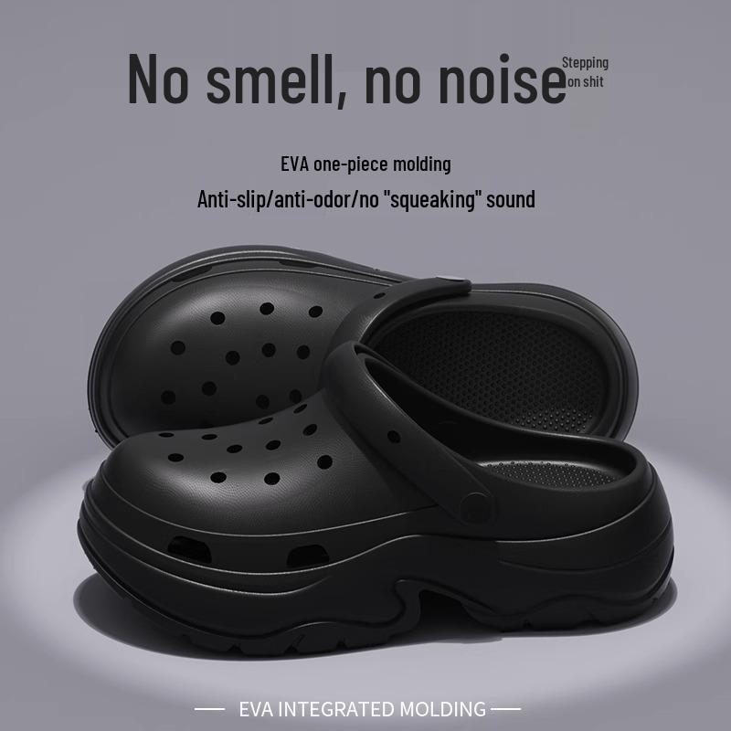 Niedliche Damen-Strandsandalen mit geschlossener Zehe, Absatz, rutschfester Sohle und dicker Sohle