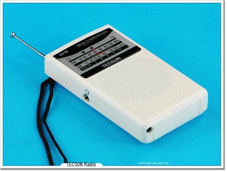 Tecsun R-218 Pocket FM/AM Radio with Campus Broadcast