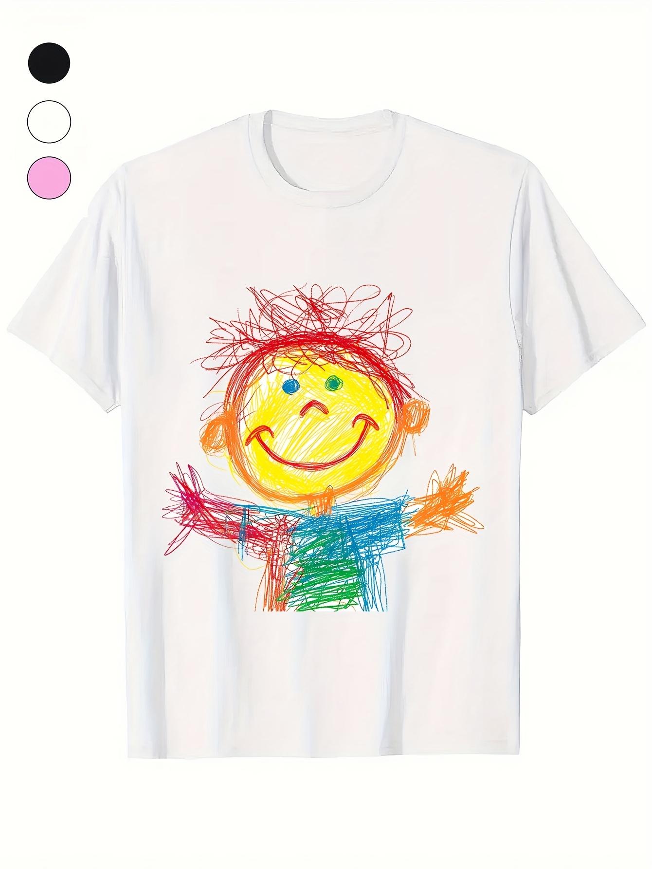 Childrens graffiti boy print pattern Tshirt Cute and childlike Suitable for summer boys shortsleeved tops S