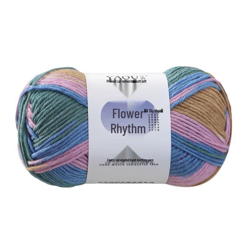 Gradient 6-Strand Medium-Thick Plush Yarn Ball for Crochet and Knitting, Perfect for DIY Handmade Adult Scarves