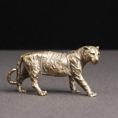 Brass Tiger Ornaments Solid Copper Animal Big Tigers Statue Home Decorations Figurines Desktop Miniatures Fengshui Ornaments