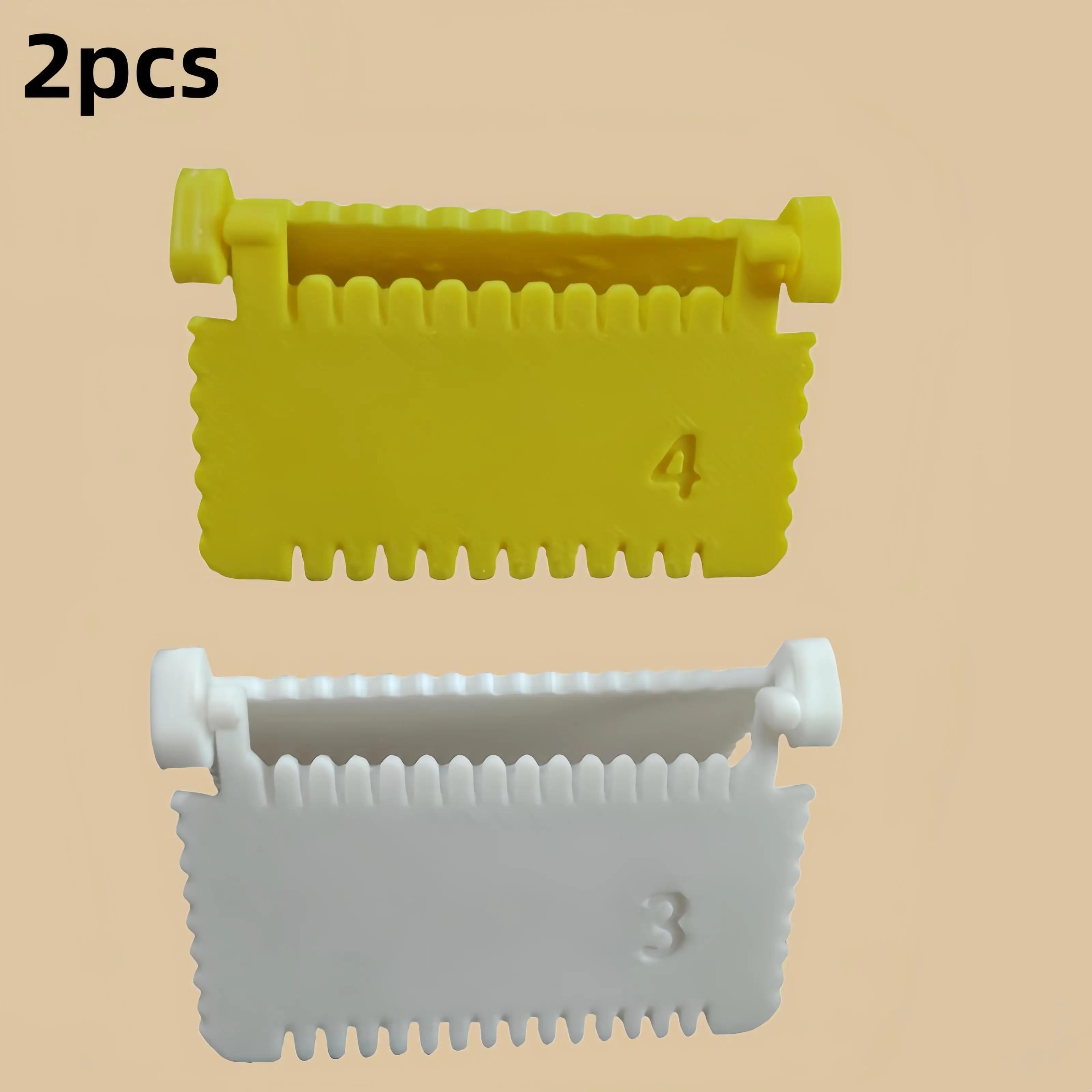 

2pcs Sewing Fixtures - Durable Plastic Sewing Tools with Yellow & White Design, Simple Handmade Accessories for Beginners