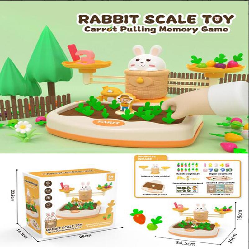 Toddler Montessori Math Toy Radish Harvest Memory Game Number Sense Scale Learning Counting Early Education Parish Teaching AID
