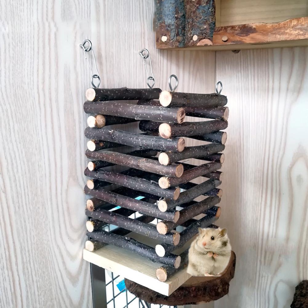 Wooden Hay Rack Bite-resistant Hanging Grass Frame Feeder Pet Supplies For Chinchilla Guinea Pig Rabbit