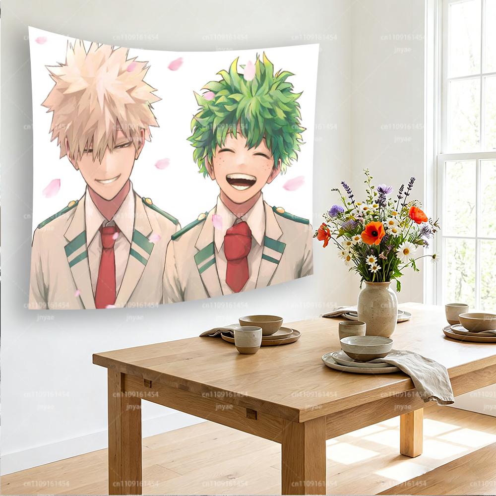 My Hero Academia Bakugo  Deku Tapestry Anime Wall Hanging Home Decor Gift For Fans