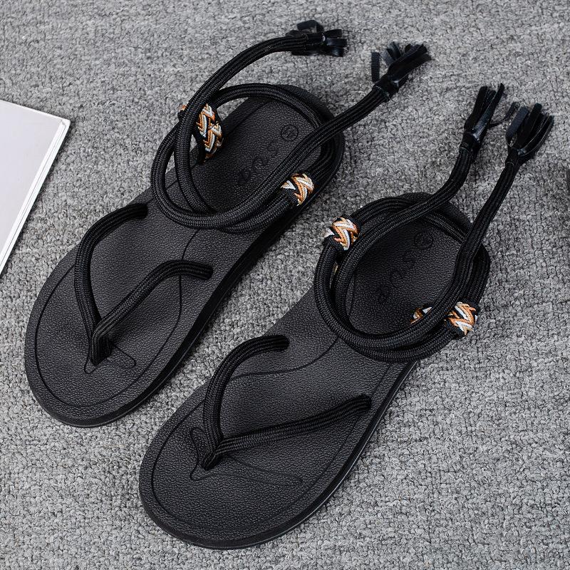 Beach Sandals Men's Simple Fashion Foreign Trade Couple Shoes Large Size Bag Head Slippers Fashion Two-color Cool Slippers