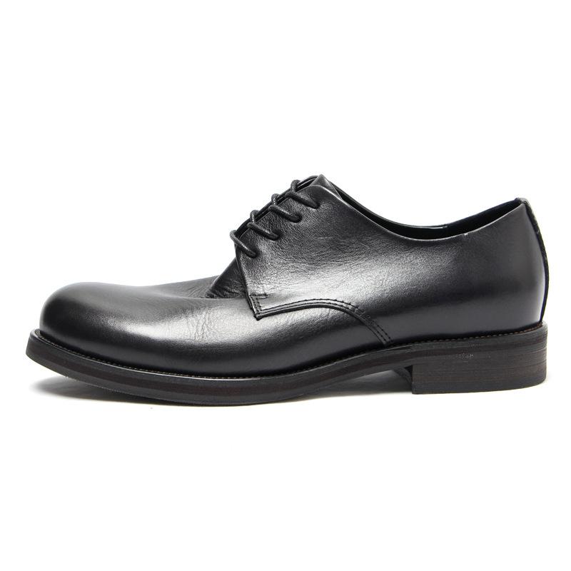 8401-2 Hand-Polished Old Leather Shoes Men'S Round Head Leather Shoes British Fashion Leather Trendy Shoes