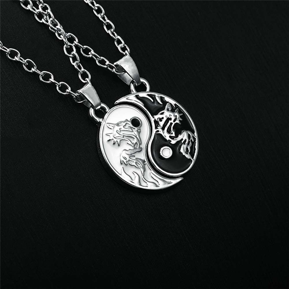 Valentine's Gift Yin Yang Clavicle Necklace Tai Chi Necklace Pendant Choker Couple Pendant