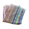 Imabari-Restgarn, bunt gestreiftes Gesichtshandtuch-Set mit 5 Imabari-Handtüchern