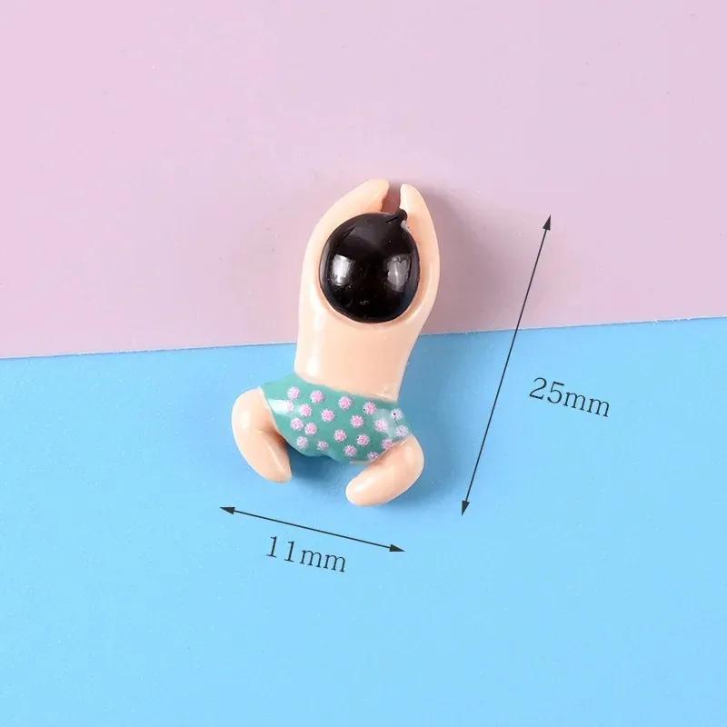 6pcs Resin Cartoon Swimming Figurine Refrigerator Magnets Cute Decorative Magnets Personalized Fridge Magnet Home Decor
