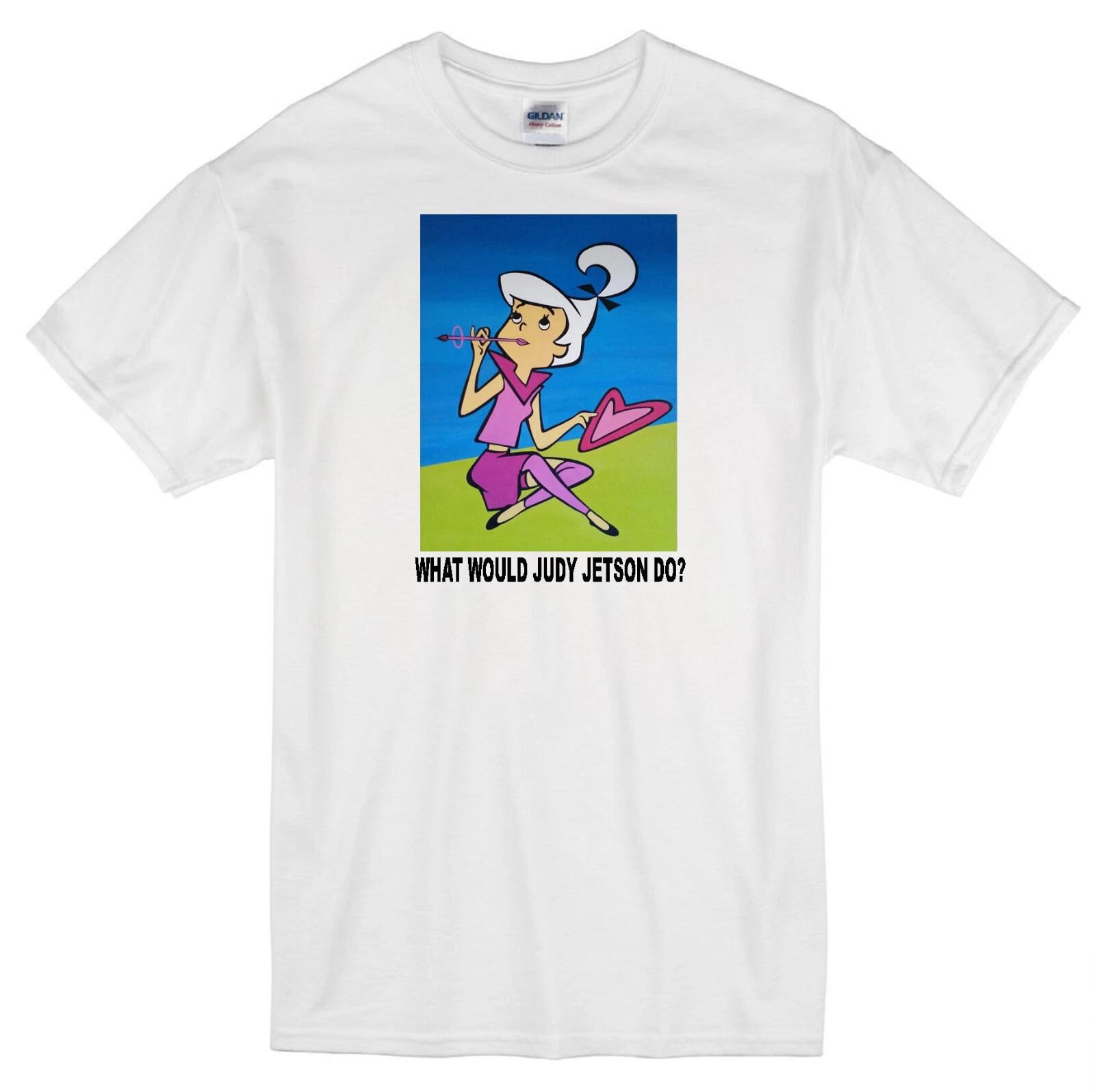 JUDY JETSON WWD? THE JETSONS CARTOON GEORGE ELROY ASTRO JANE TV WHITE T-shirt XL