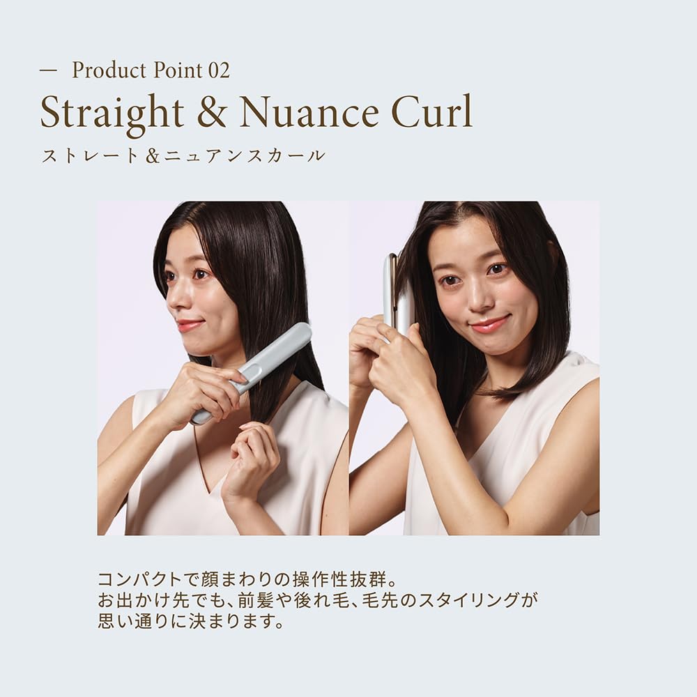 KINUJO KINUJO LuxeJewel Cordless Iron Silk Plate Maximum White For Overseas Use LuxeJewel- 200℃ 37Lx3.1Wcm