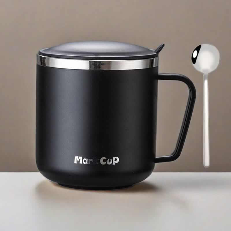 ZISIZ Stainless Steel Portable Mug with Lid