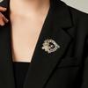 Korean Elegant Pearl Brooch: High-End Alloy Corsage Pin for Coats and Trench Coats