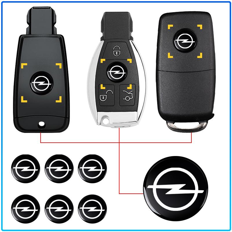 14mm Aluminum Car Remote Key Sticker Emblem Auto Accessories For Opel Astra H G J Insignia Mokka Zafira Corsa Vectra B C D