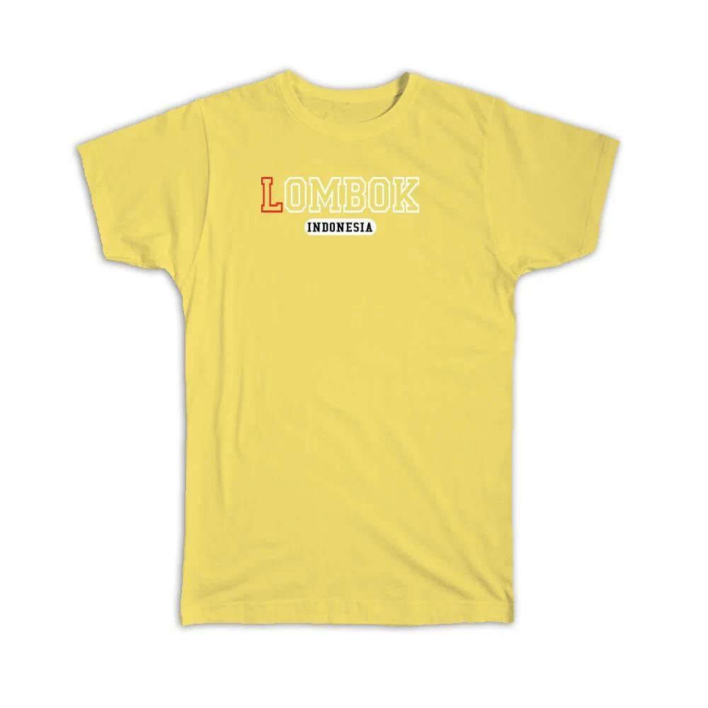 Gift T-Shirt : Lombok Indonesia Modern Font M