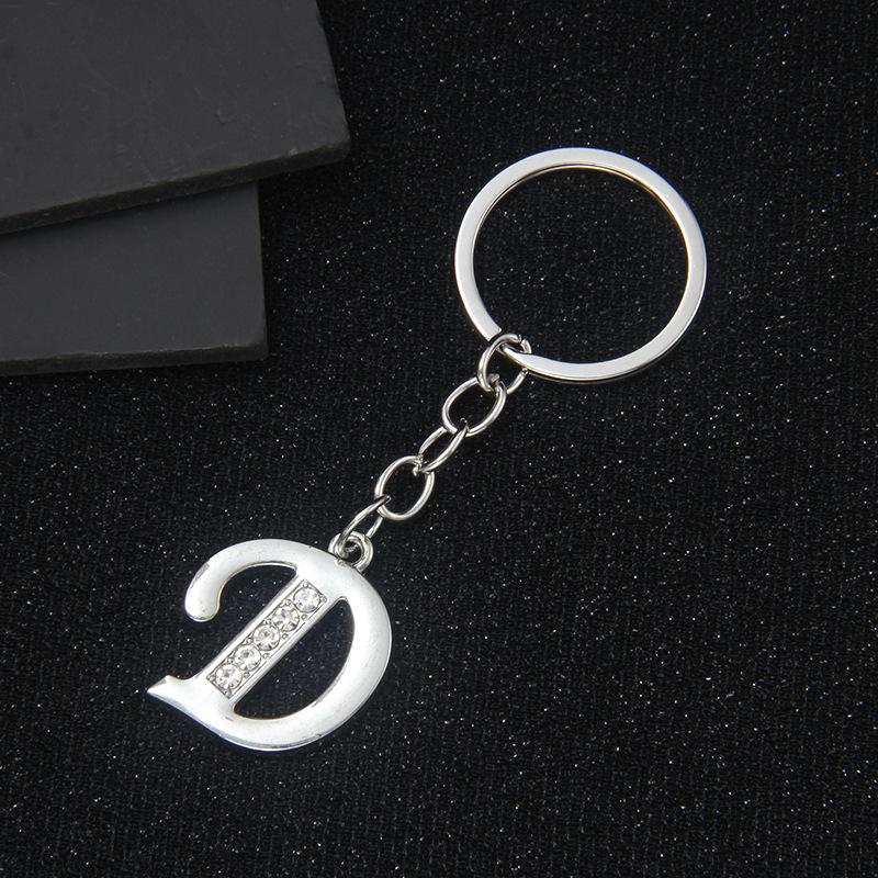 Simple Personality 26 Letters Versatile Keychain European and American New English Creative Luggage Keyring