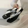 Fashion Clip Toe Women Flats Slippers Casual Cozy Shoes Walking Fashion Shoes Summer Woman Sandals 2025 Trend Platform Beach Lady Shoes